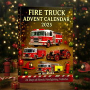 Fire Truck Christmas Advent Calendar For Firefighter Hv01