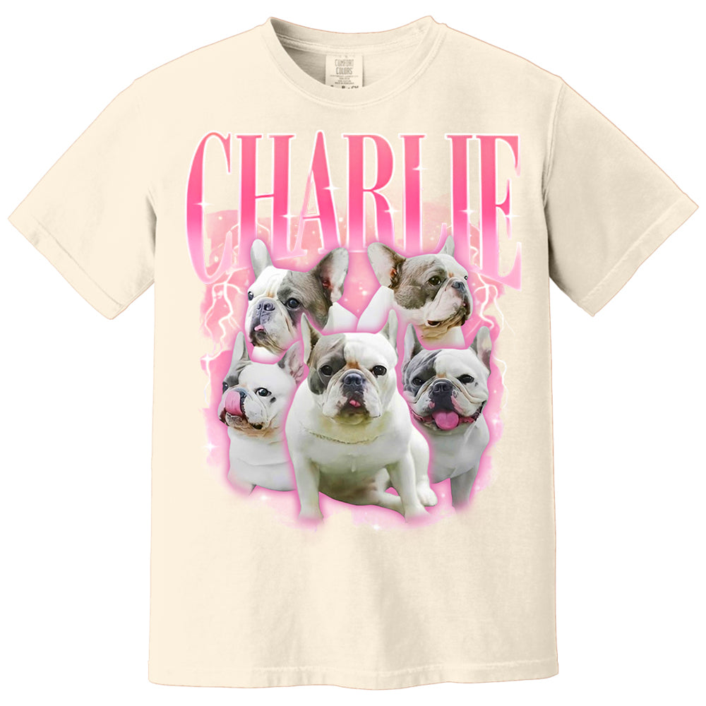 Comfort Colors Custom Retro Dog Shirt, Personalized Pet Tee, Custom Photo Gifts 90s Graphic, Bootleg Rap Dog Shirt, Custom Design Tshirt