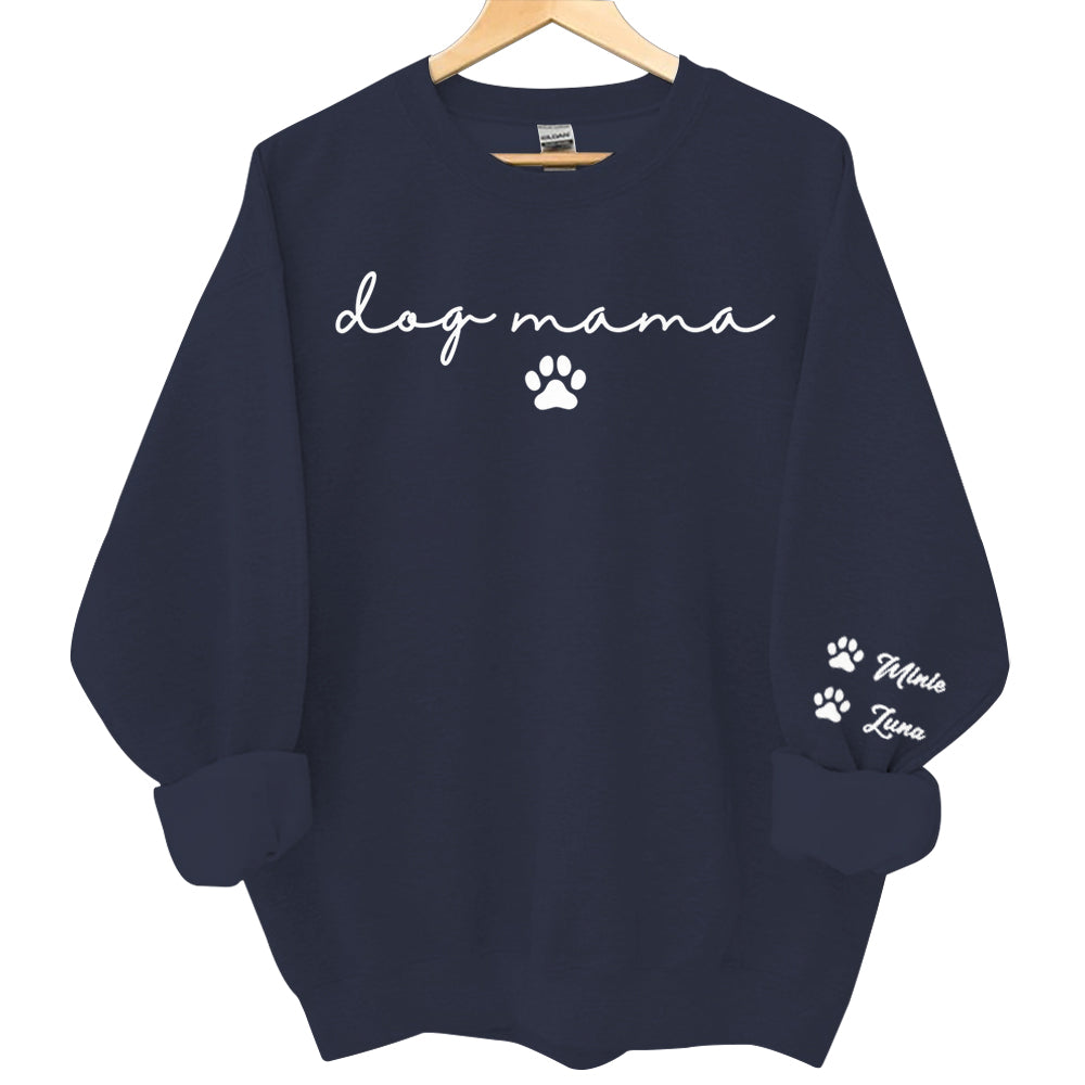 Personalized Dog Mama Sweatshirt, Custom Dog Mom Hoodie, Dog Owner Outfit, Dog Mama Clothings, Dog Mom Birthday Gift, Happy Mothers Day Gift Li29