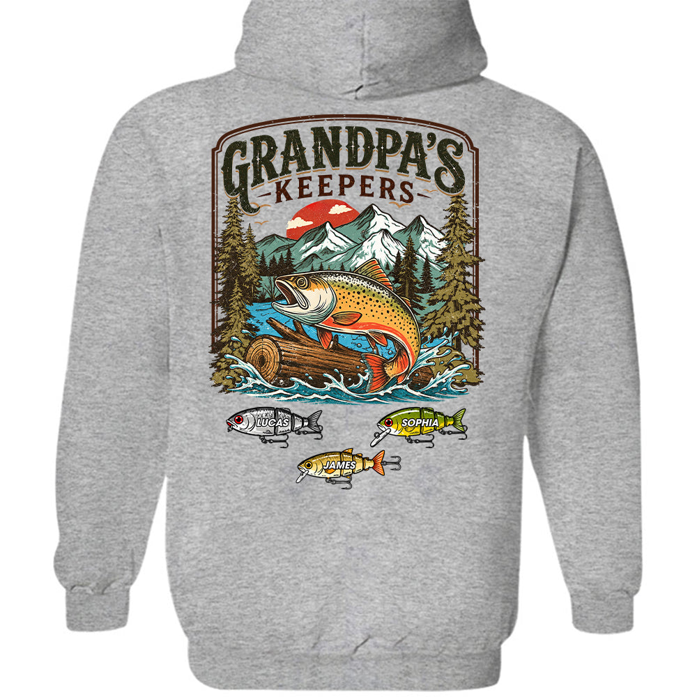 Grandpa’s Keepers T-Shirt – Personalized Fishing Grandpa Shirt T24
