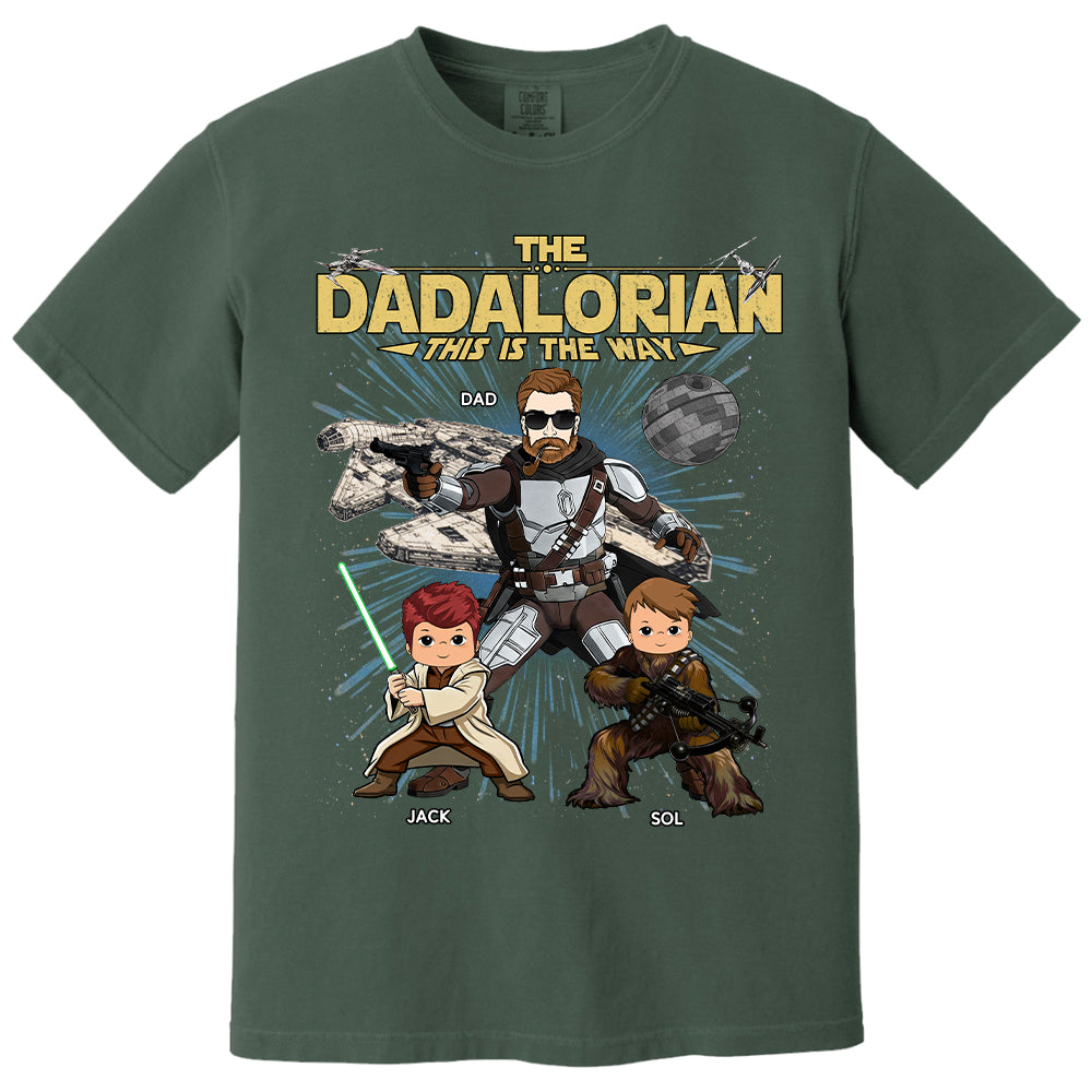 The Dadalorian This Is The Way Personalized Vintage Style Shirt For Dad Father's Day Gift T1807 T24