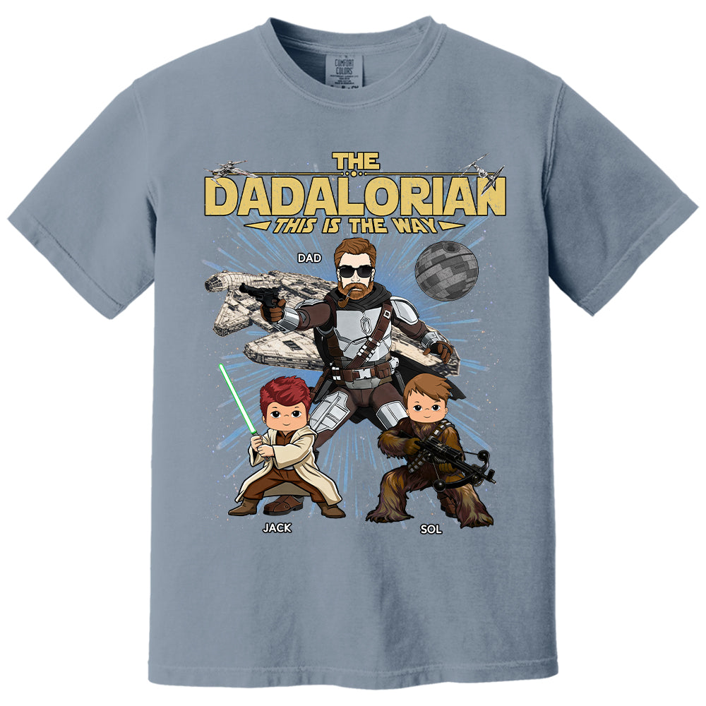 The Dadalorian This Is The Way Personalized Vintage Style Shirt For Dad Father's Day Gift T1807 T24