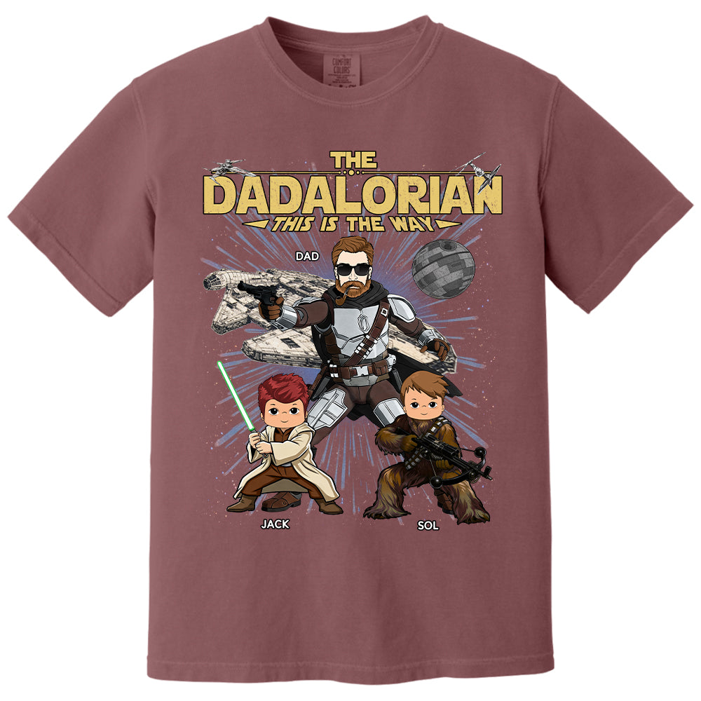 The Dadalorian This Is The Way Personalized Vintage Style Shirt For Dad Father's Day Gift T1807 T24