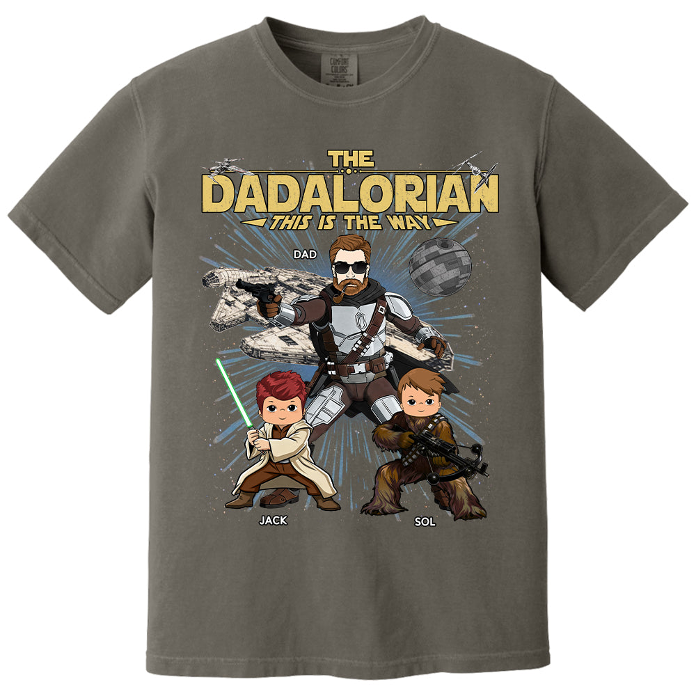 The Dadalorian This Is The Way Personalized Vintage Style Shirt For Dad Father's Day Gift T1807 T24