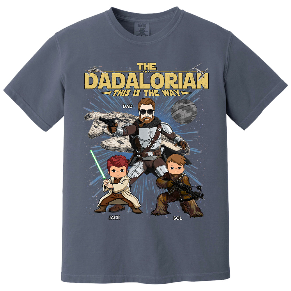 The Dadalorian This Is The Way Personalized Vintage Style Shirt For Dad Father's Day Gift T1807 T24