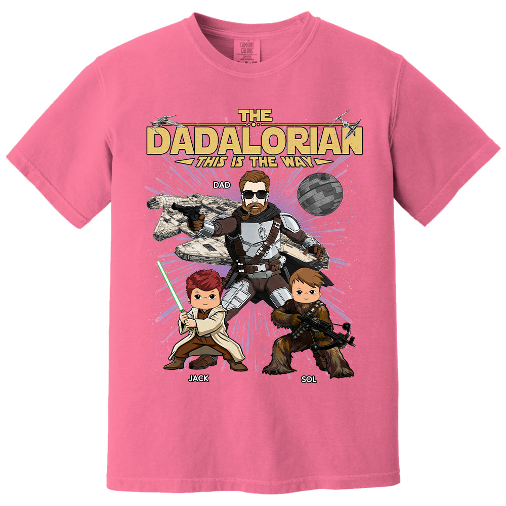 The Dadalorian This Is The Way Personalized Vintage Style Shirt For Dad Father's Day Gift T1807 T24