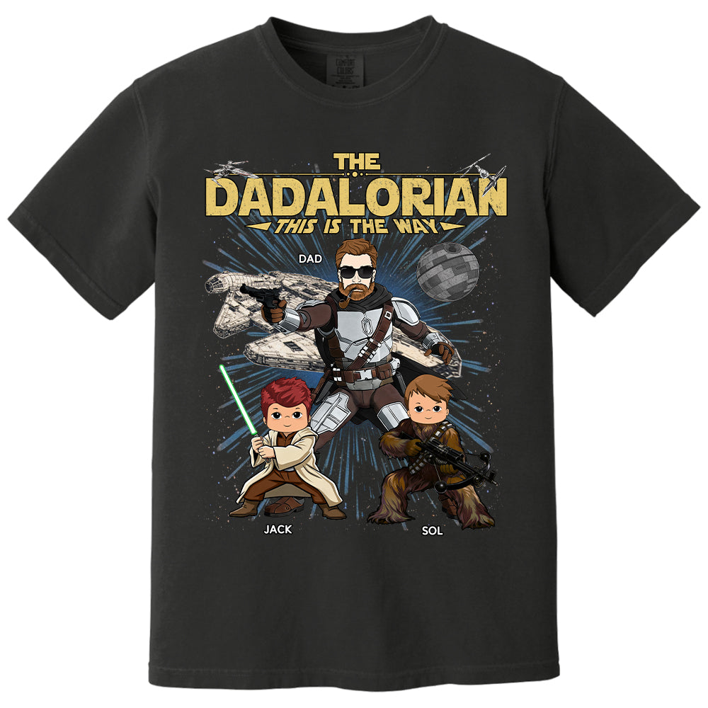 The Dadalorian This Is The Way Personalized Vintage Style Shirt For Dad Father's Day Gift T1807 T24