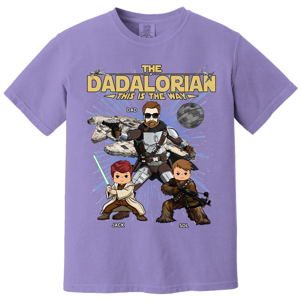 The Dadalorian This Is The Way Personalized Vintage Style Shirt For Dad Father's Day Gift T1807 T24