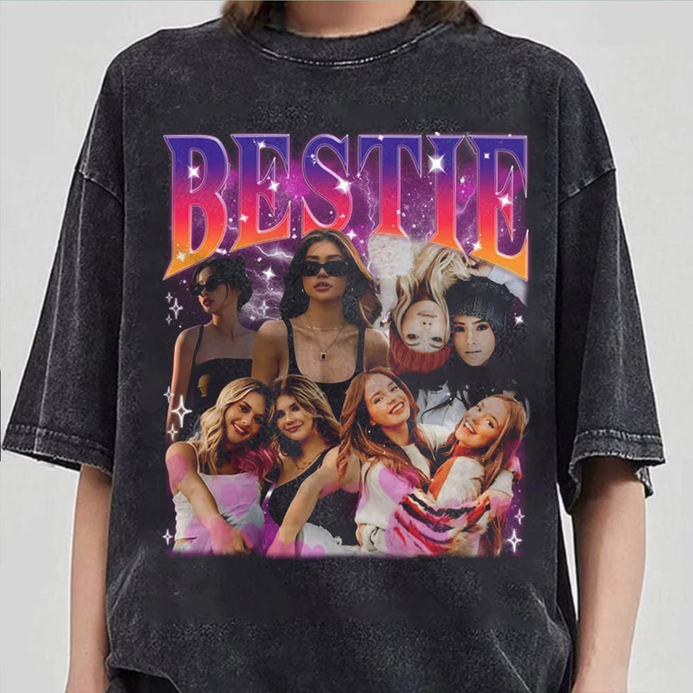 Custom Bestie Bootleg Shirt 90s Vintage Bootleg Custom Face Personalized T Shirt - Custom Photo Bestie, Best Friend Birthday Bootleg Funny BFF 90s Vintage