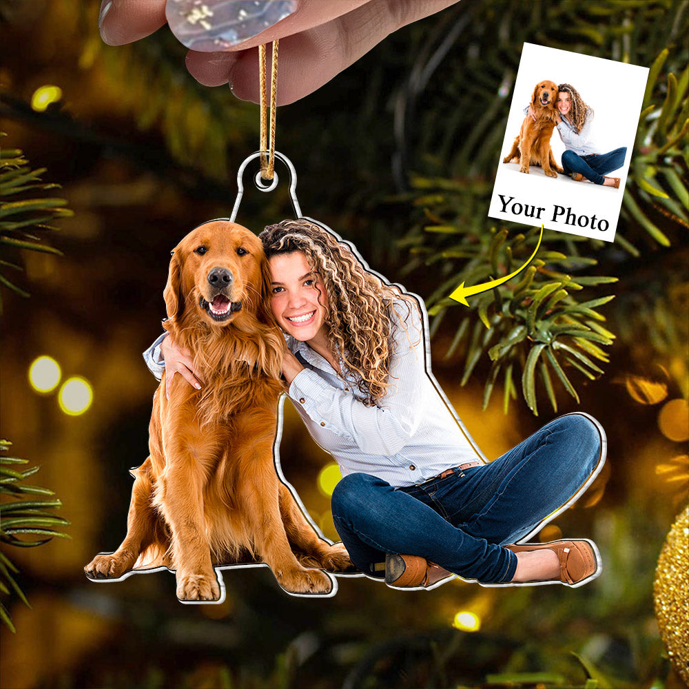Customized Your Photo Ornament - Personalized Photo Mica Ornament - Christmas Gifts For Pet Lover