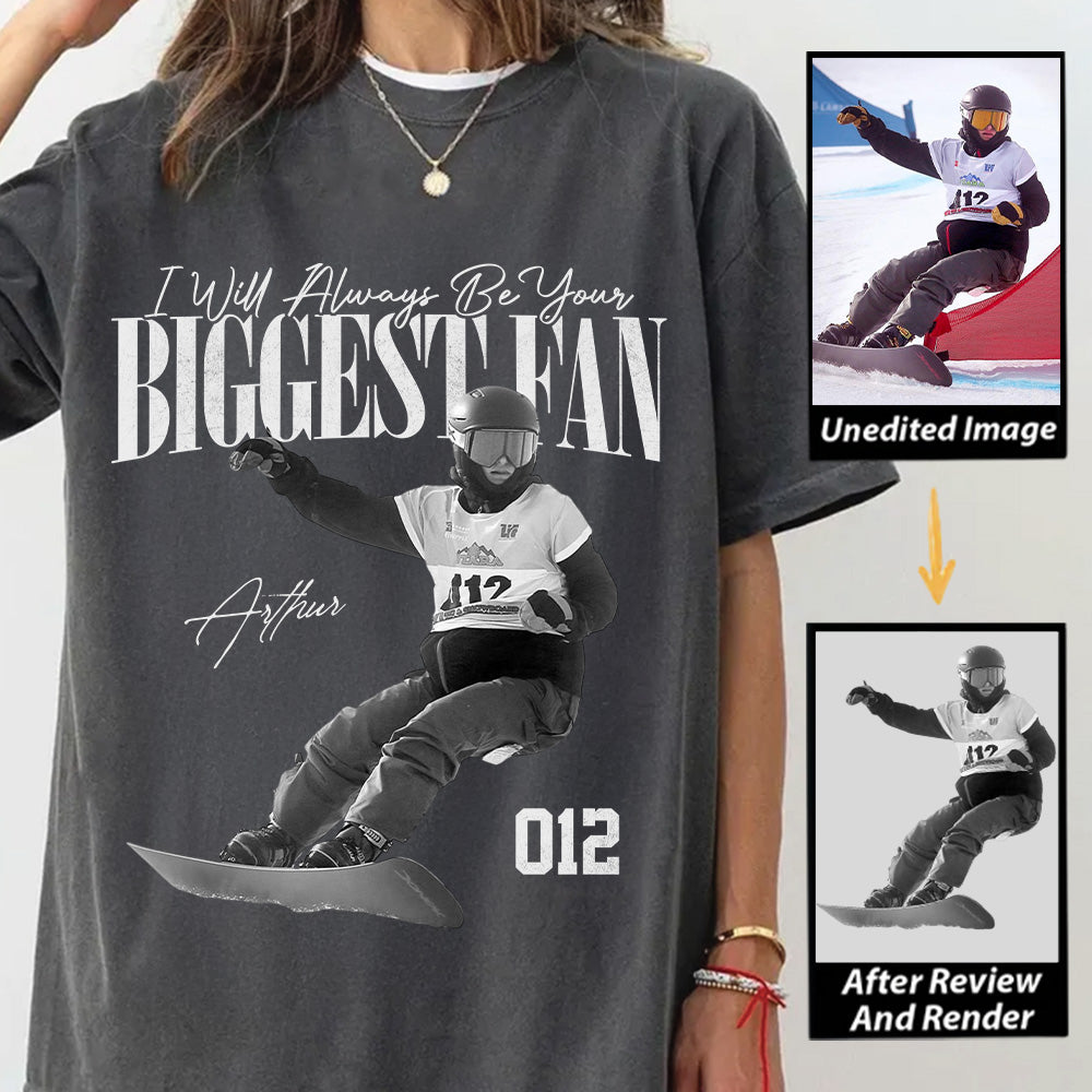 I'll Always Be Your Biggest Fan - Washed Tee Retro Bootleg Shirt For Snowboarding A2110 T24