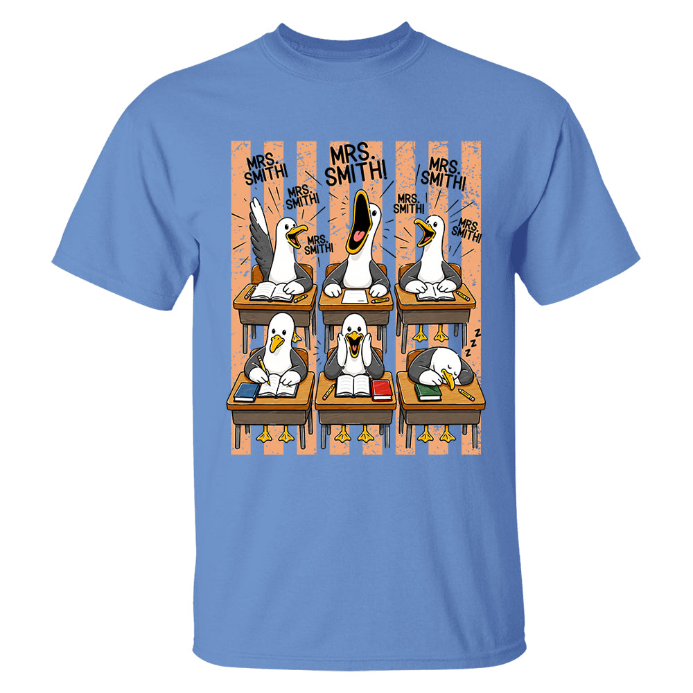 T24-Mrs. Teacher My Class of Seagulls T-shirt For Teachers T24-31.07.2026
