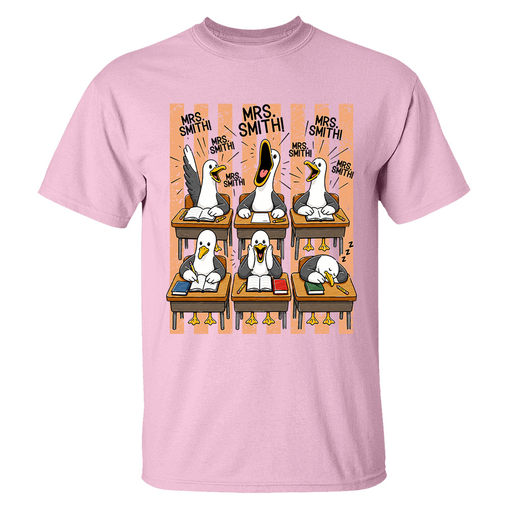 T24-Mrs. Teacher My Class of Seagulls T-shirt For Teachers T24-31.07.2026