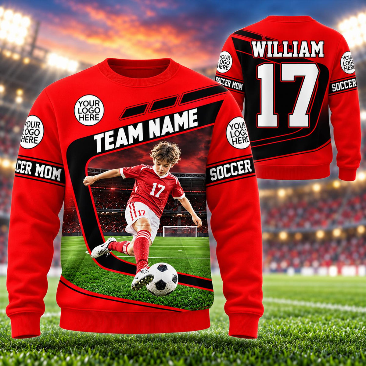 Personalized All Over Print Shirt Soccer - Gift For Soccer Lovers NA04 Hv01