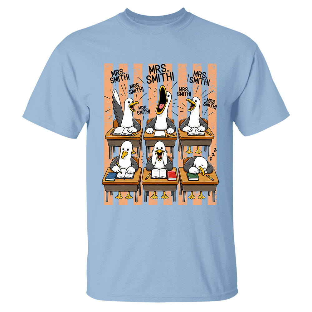 T24-Mrs. Teacher My Class of Seagulls T-shirt For Teachers T24-31.07.2026