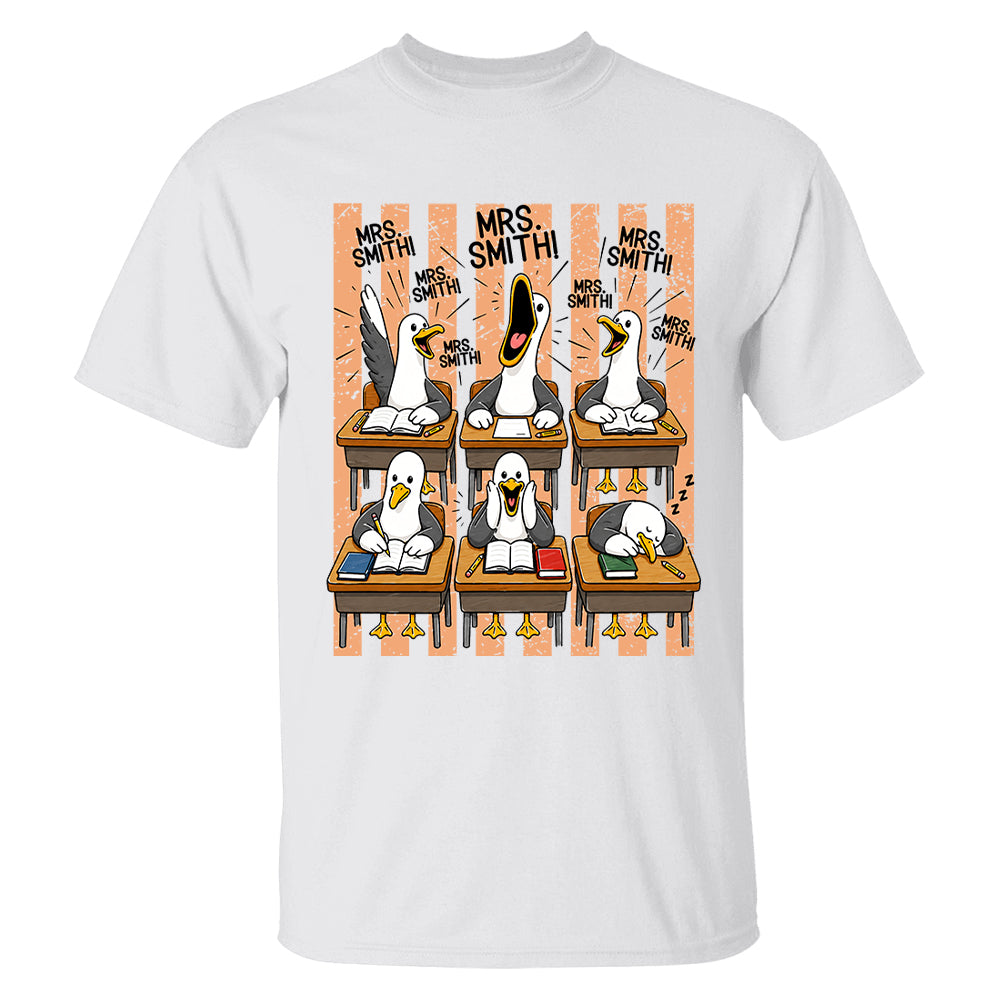 T24-Mrs. Teacher My Class of Seagulls T-shirt For Teachers T24-31.07.2026