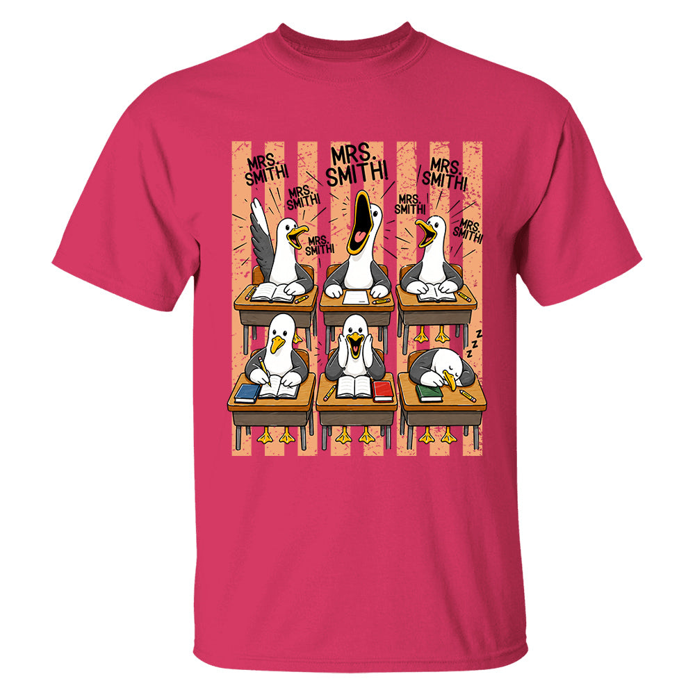 T24-Mrs. Teacher My Class of Seagulls T-shirt For Teachers T24-31.07.2026