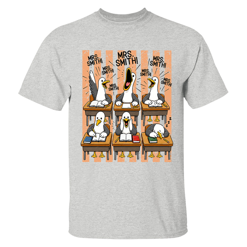 T24-Mrs. Teacher My Class of Seagulls T-shirt For Teachers T24-31.07.2026