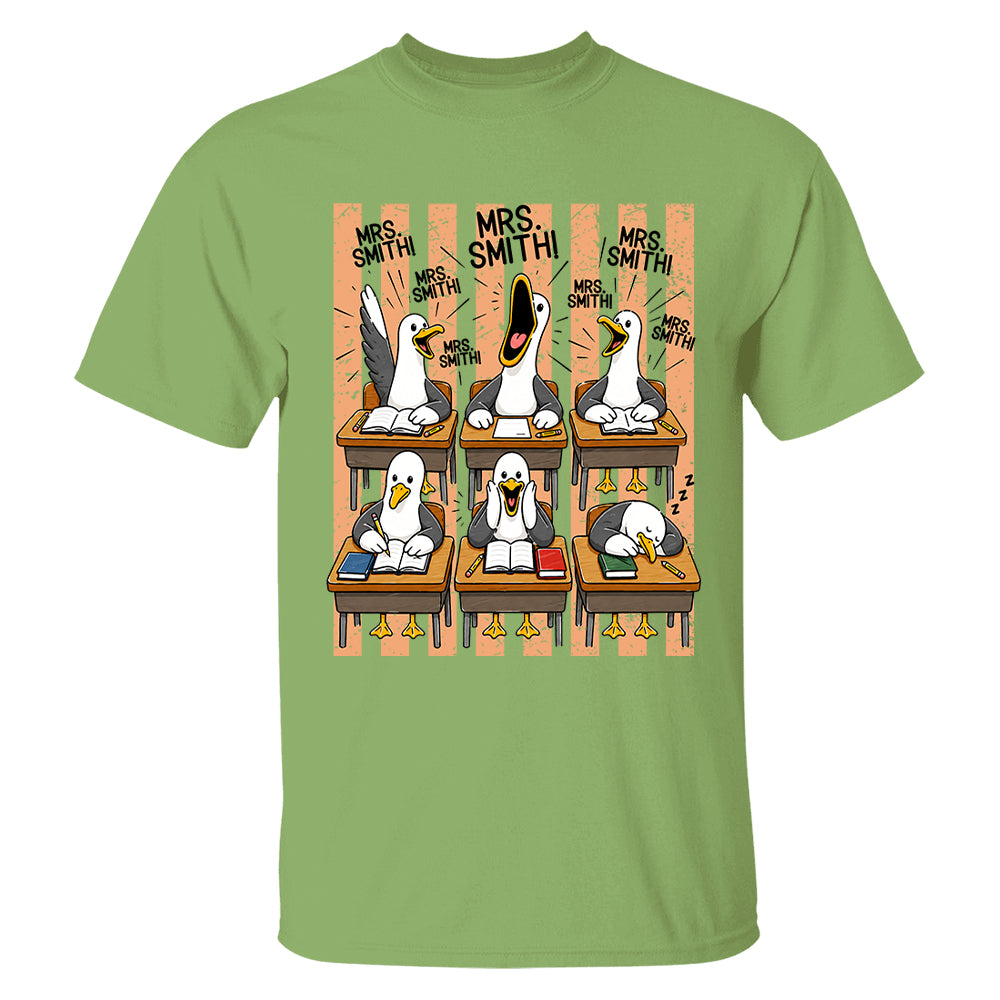 T24-Mrs. Teacher My Class of Seagulls T-shirt For Teachers T24-31.07.2026