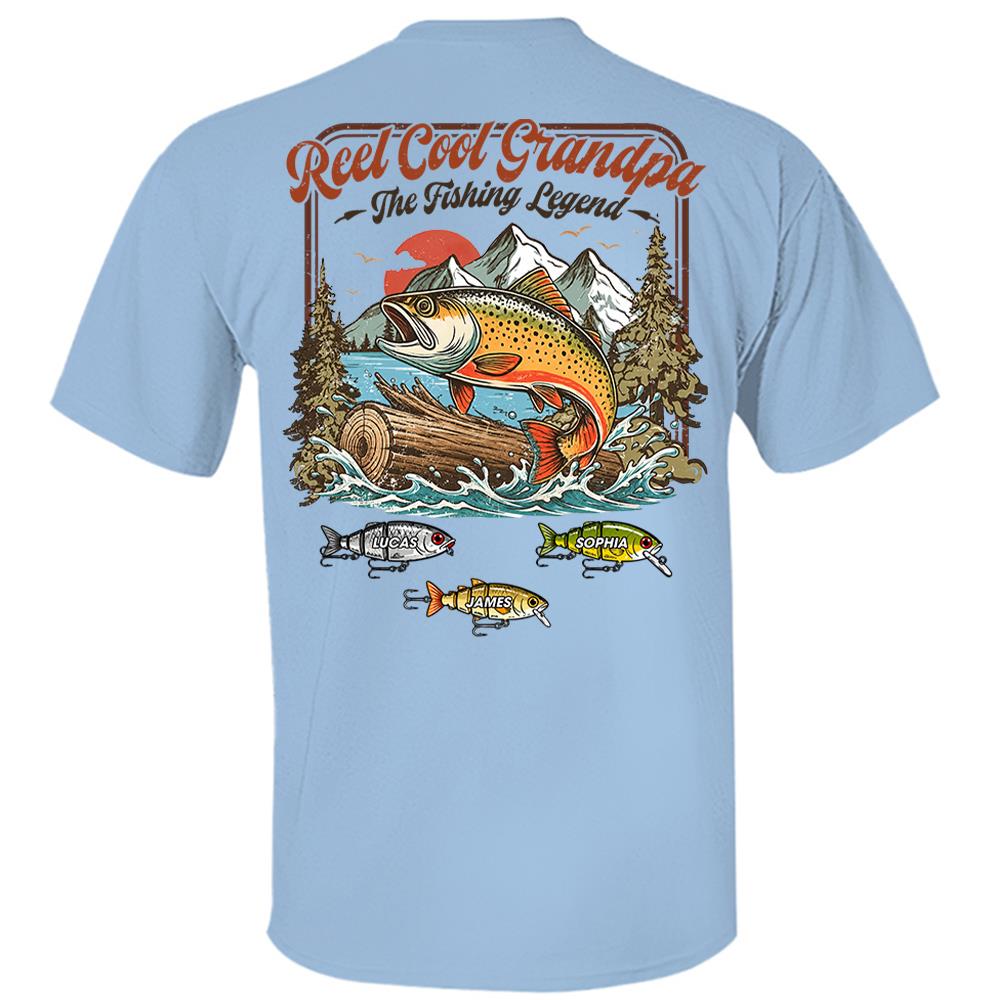 Personalized Reel Cool Grandpa T-Shirt – Funny Fishing Grandpa Shirt Hv01