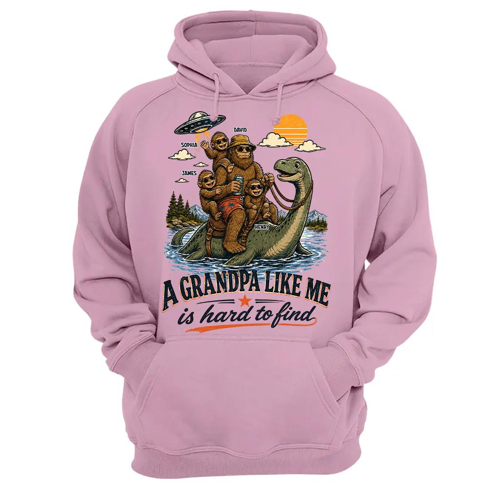 Personalized A Grandpa Like Me Is Hard To Find Retro Lake Monster Shirt, Unique Gift for Papa, Dad, Grandpa Hv01