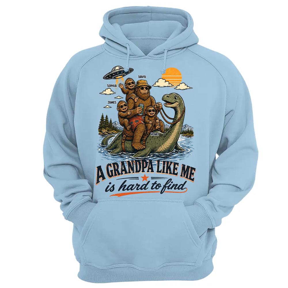 Personalized A Grandpa Like Me Is Hard To Find Retro Lake Monster Shirt, Unique Gift for Papa, Dad, Grandpa Hv01