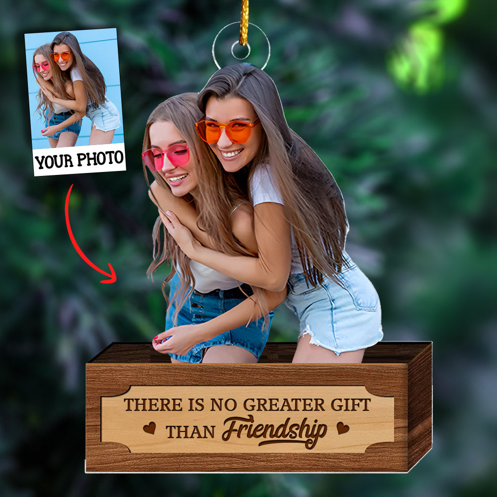 Customized Photo Ornament Friends - Personalized Photo Mica Ornament - Christmas Gift For Friends, Besties