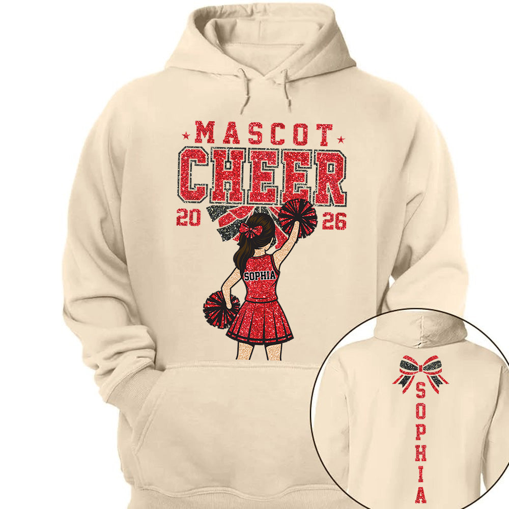 Personalized Cheerleader Shirt - Custom Cheer Team Name T-Shirt, Cheer Game Day Shirt for Mom Na02 VH01
