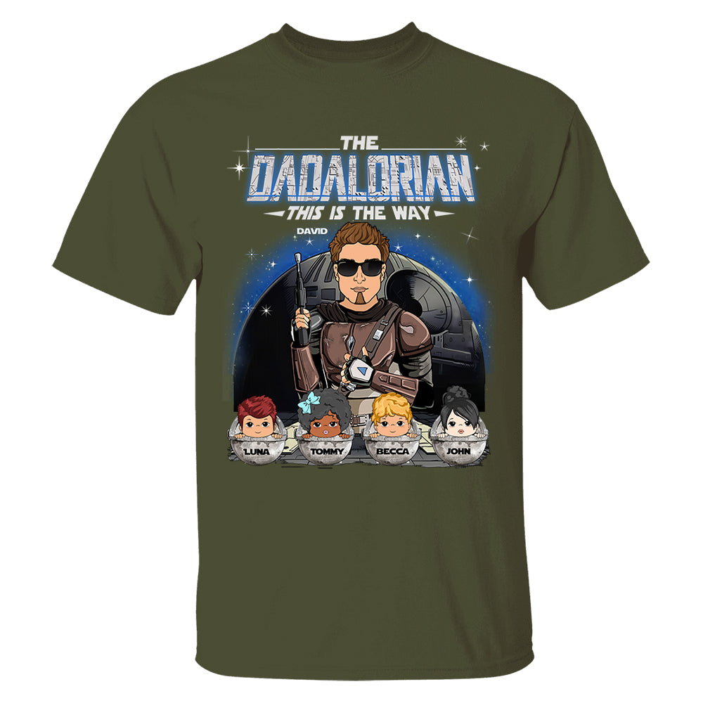 The Dadalorian This Is The Way Custom Shirt For Dad Vr2 - Father's Day Gift