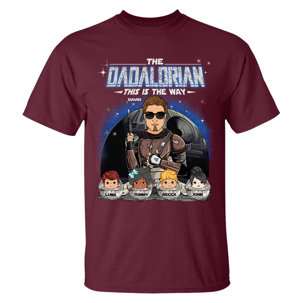 The Dadalorian This Is The Way Custom Shirt For Dad Vr2 - Father's Day Gift