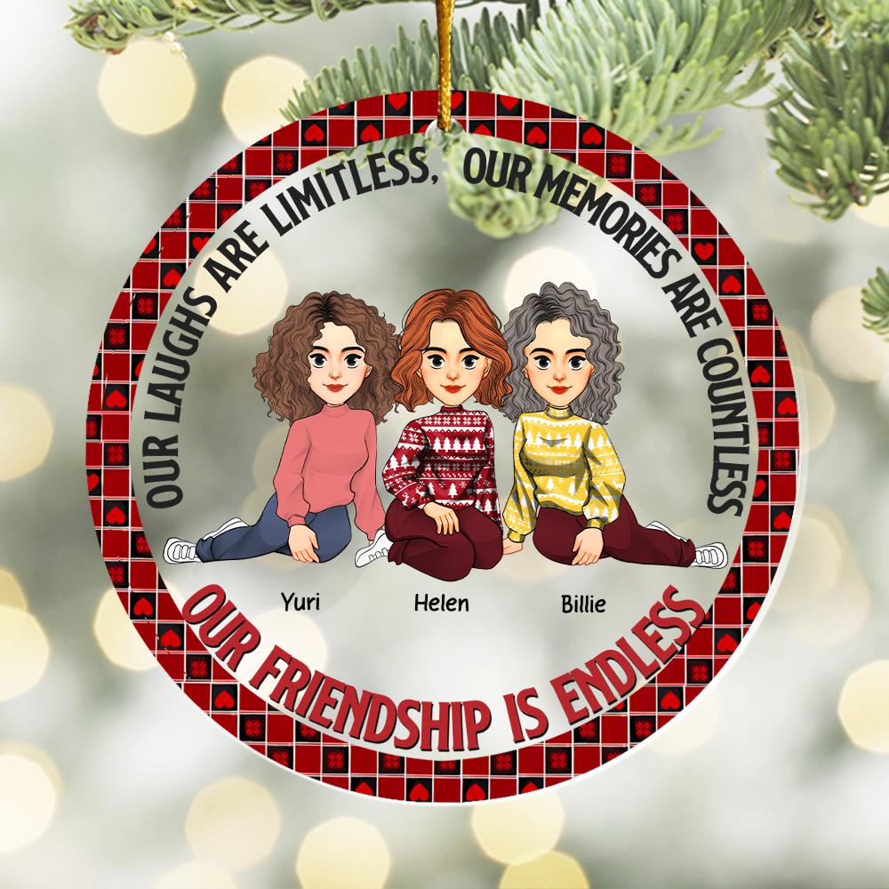 Let The Good Times Roll - Bestie Personalized Custom Ornament - Christmas Gift For Best Friends, BFF, Sisters Vr6 Nh00