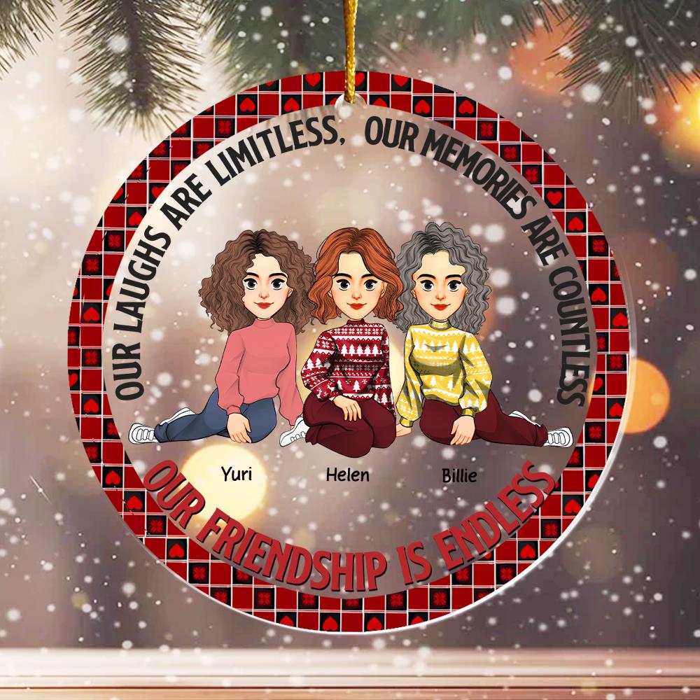 Let The Good Times Roll - Bestie Personalized Custom Ornament - Christmas Gift For Best Friends, BFF, Sisters Vr6 Nh00
