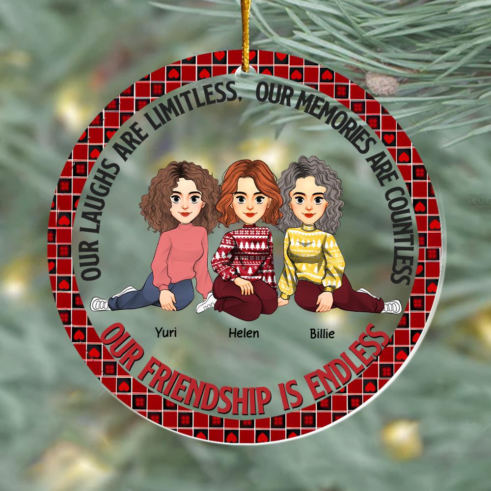 Let The Good Times Roll - Bestie Personalized Custom Ornament - Christmas Gift For Best Friends, BFF, Sisters Vr6 Nh00