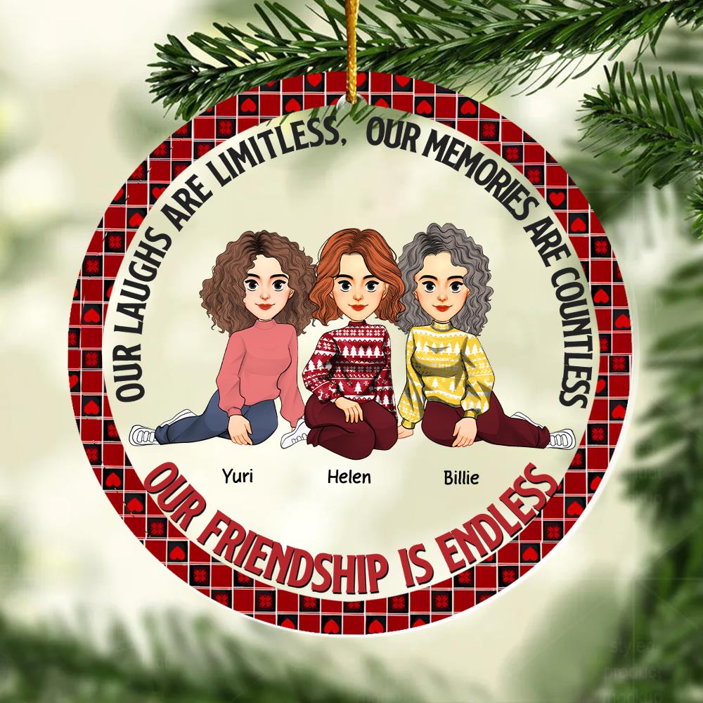 Let The Good Times Roll - Bestie Personalized Custom Ornament - Christmas Gift For Best Friends, BFF, Sisters Vr6 Nh00