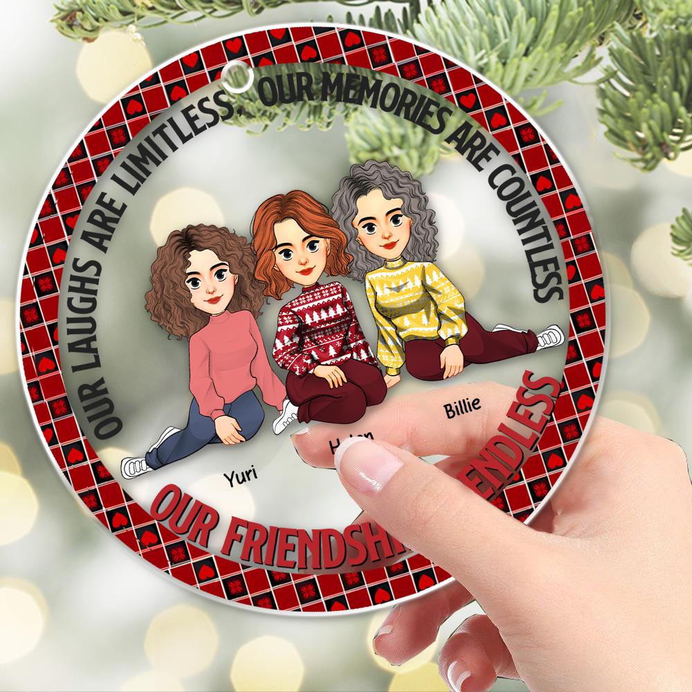 Let The Good Times Roll - Bestie Personalized Custom Ornament - Christmas Gift For Best Friends, BFF, Sisters Vr6 Nh00
