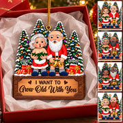 I Want To Grow Old With You - Personalized Couple Ornament Vr2 New VH01