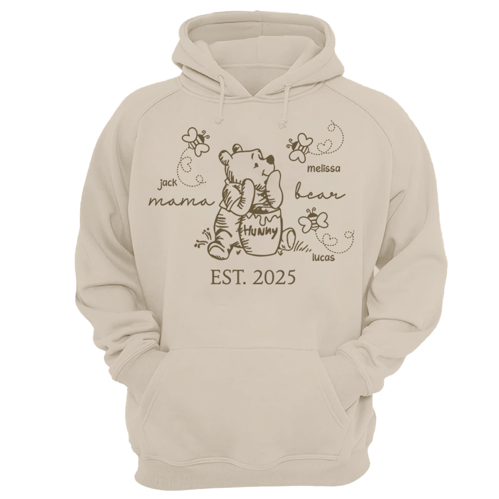 Custom Mama Bear Est 2025 And Grandkids Shirts For Grandma Pa00