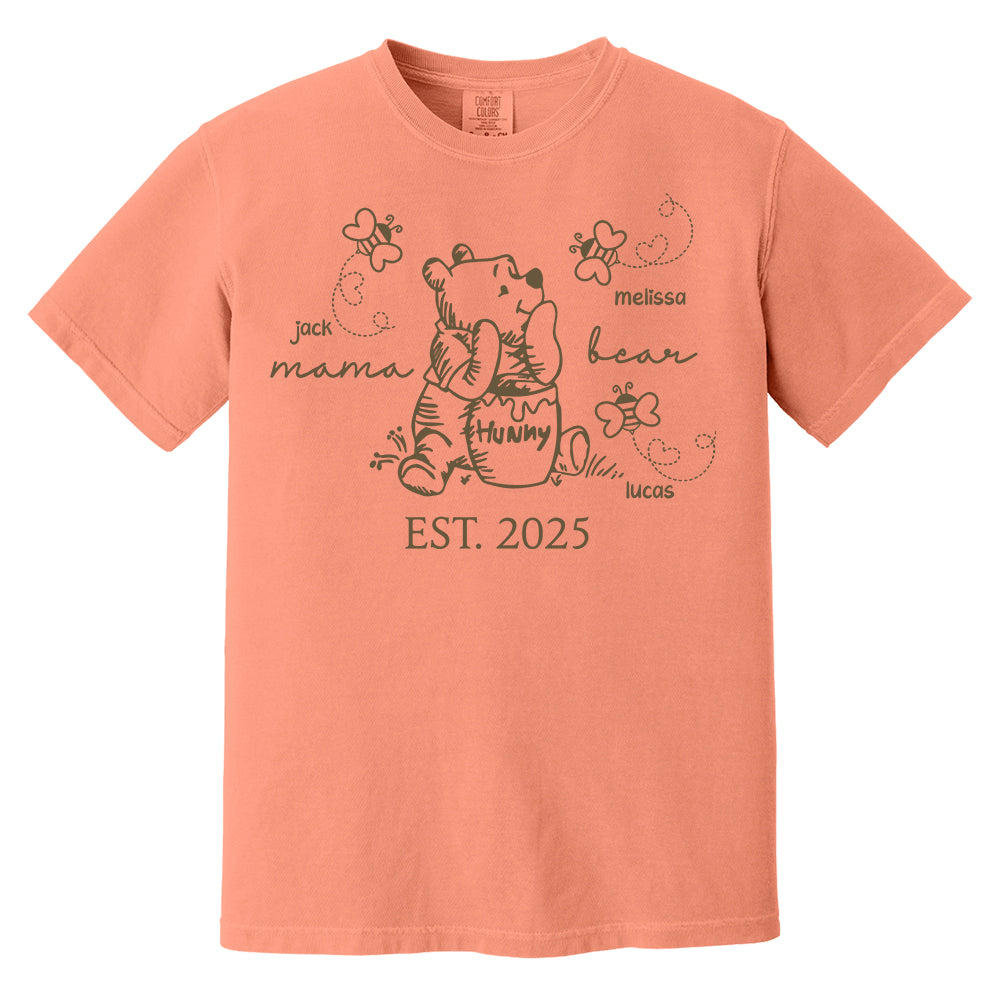 Custom Mama Bear Est 2025 And Grandkids Shirts For Grandma Pa00