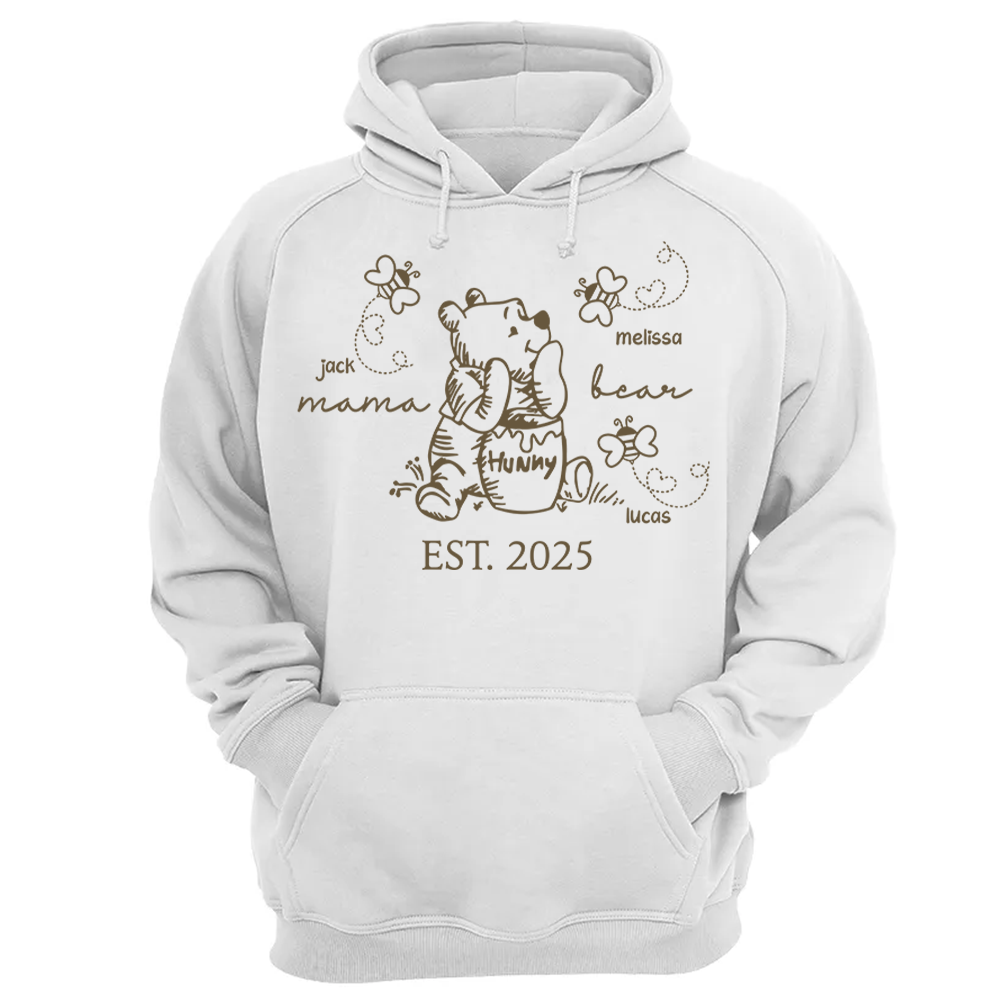 Custom Mama Bear Est 2025 And Grandkids Shirts For Grandma Pa00