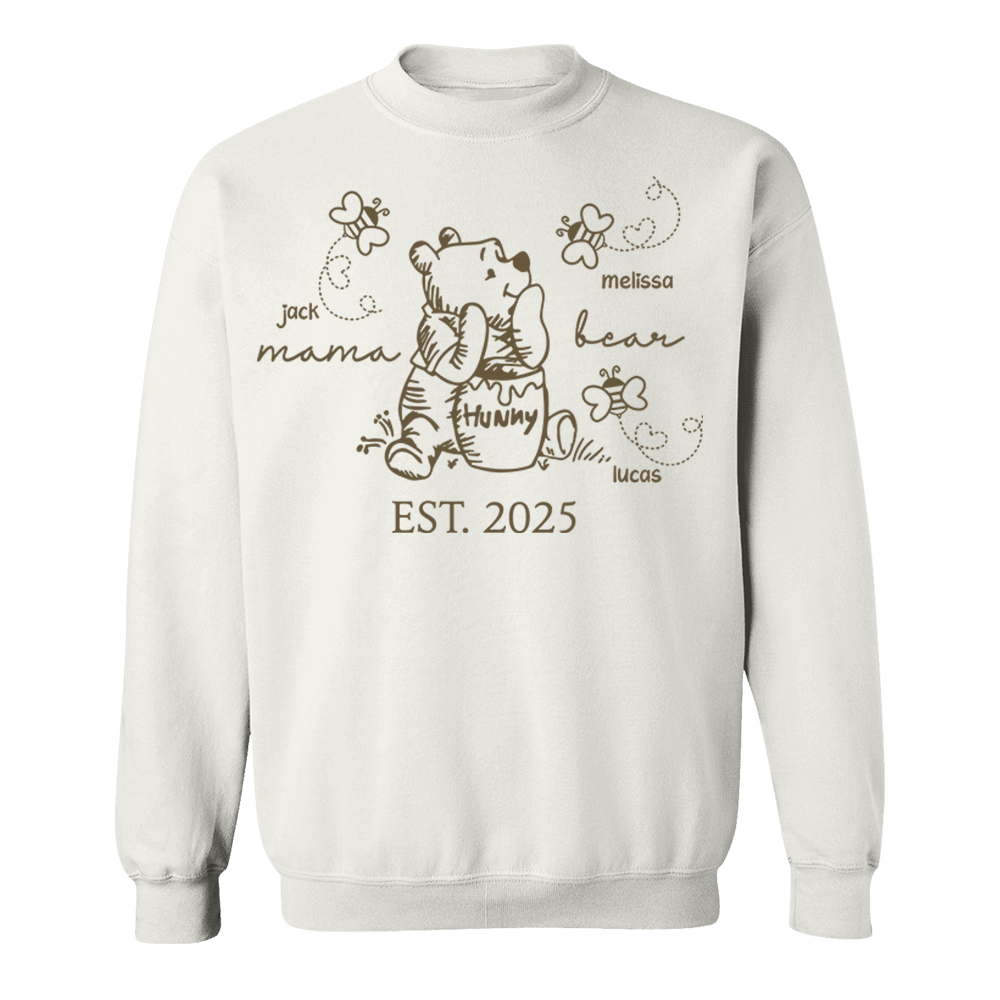 Custom Mama Bear Est 2025 And Grandkids Shirts For Grandma Pa00