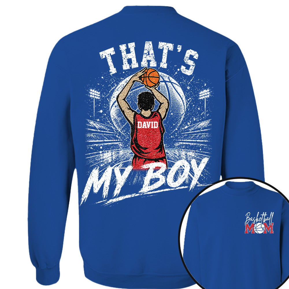 Personalized Basketball Mom Shirt, Custom Those Are My Boys T-Shirt, Team Name & Player Number Tee, Basketball Season Gift Na02 Nh00