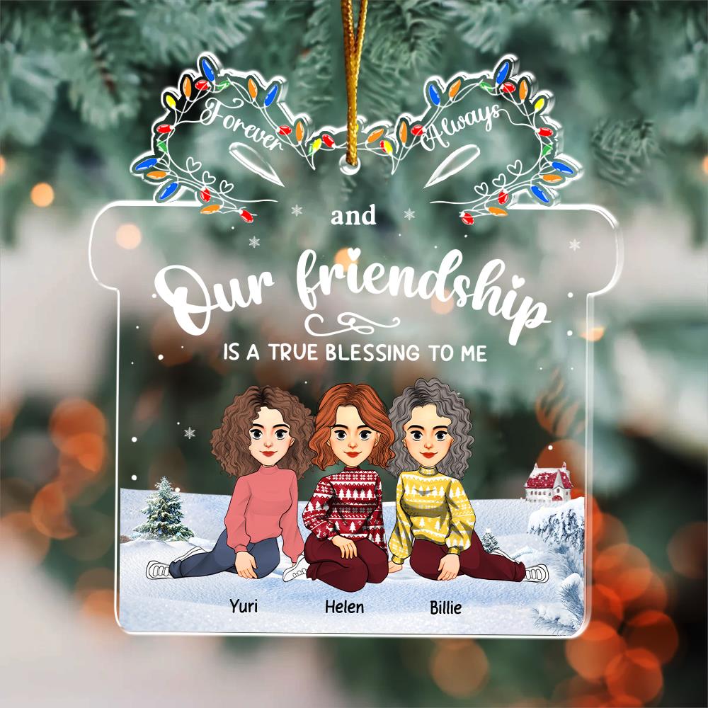 Let The Good Times Roll - Bestie Personalized Custom Ornament - Christmas Gift For Best Friends, BFF, Sisters Vr2 Nh00