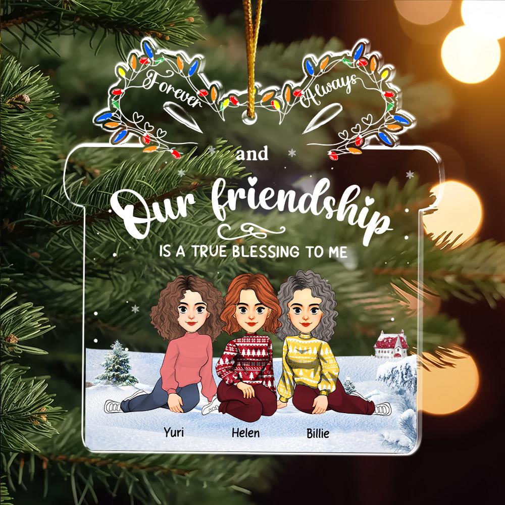 Let The Good Times Roll - Bestie Personalized Custom Ornament - Christmas Gift For Best Friends, BFF, Sisters Vr2 Nh00