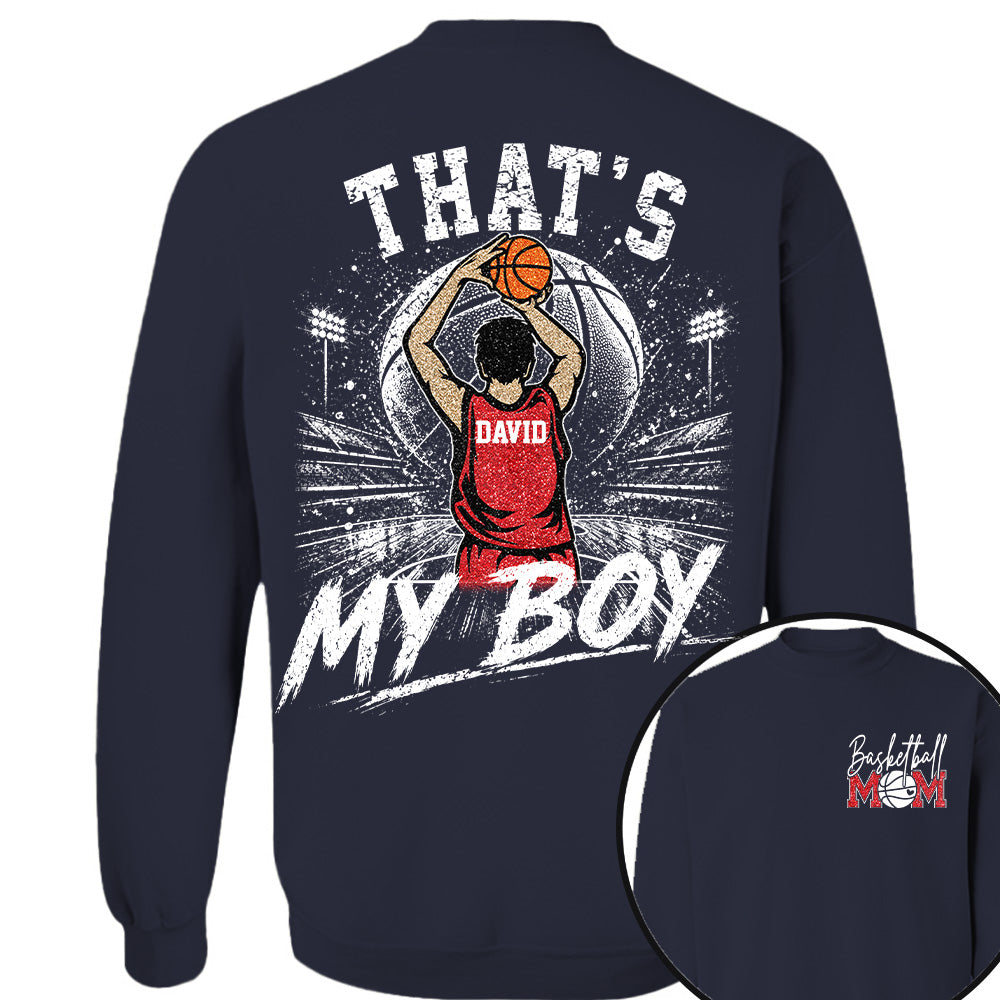 Personalized Basketball Mom Shirt, Custom Those Are My Boys T-Shirt, Team Name & Player Number Tee, Basketball Season Gift Na02 Nh00