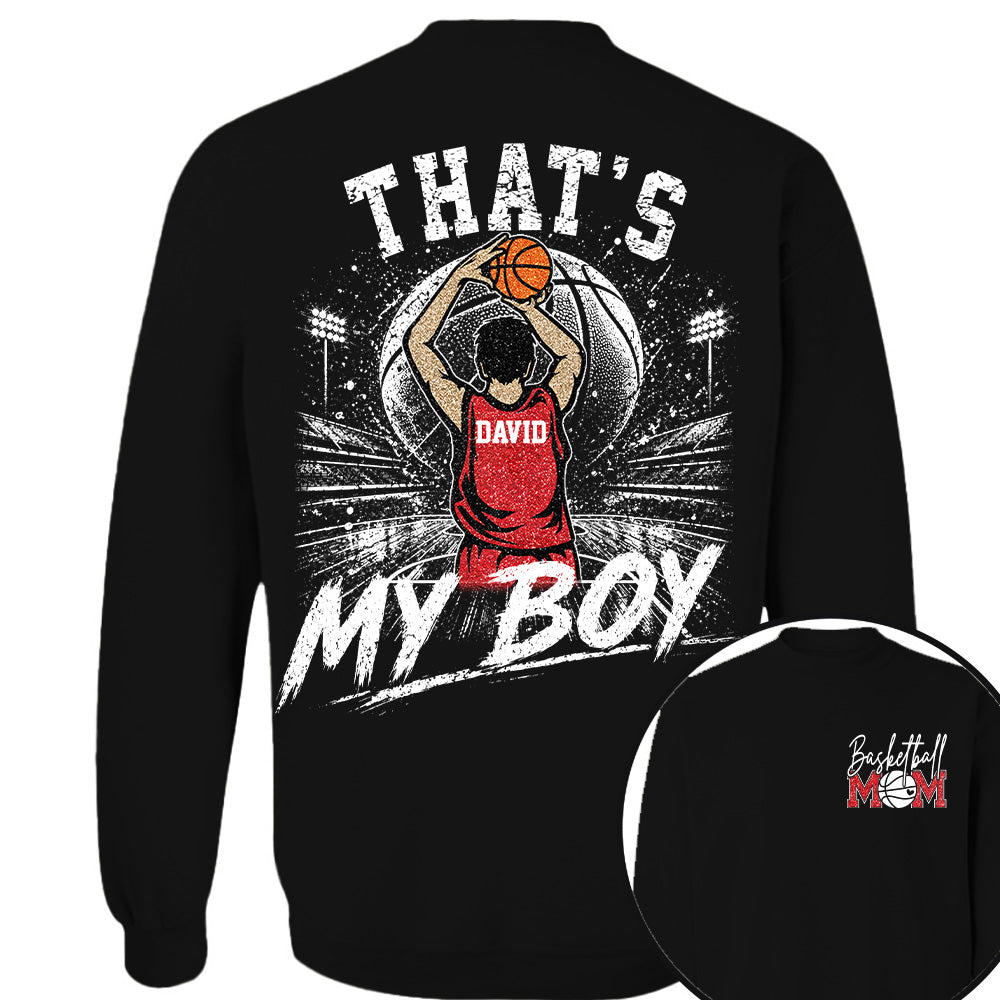 Personalized Basketball Mom Shirt, Custom Those Are My Boys T-Shirt, Team Name & Player Number Tee, Basketball Season Gift Na02 Nh00