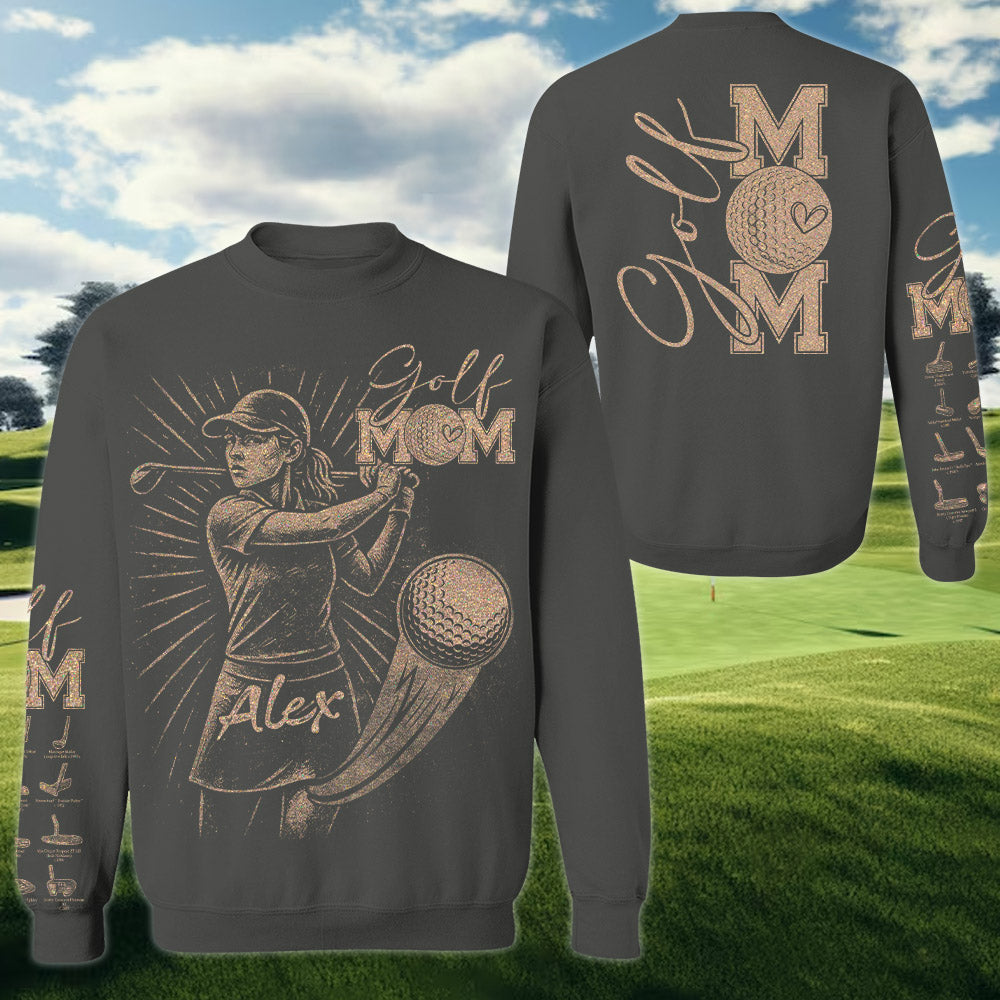 Personalized Bleach Style Golf Player Shirt For Golf Mom Li29