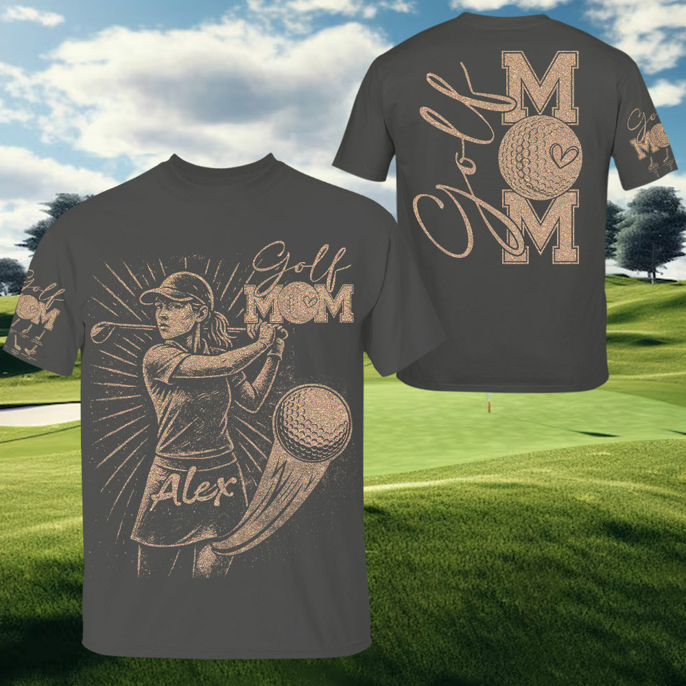 Personalized Bleach Style Golf Player Shirt For Golf Mom Li29