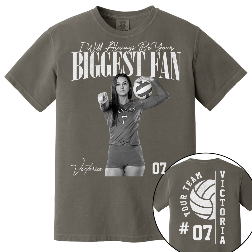 Personalized Volleyball Mom Shirt - Washed Tee Retro Bootleg Shirt For Volleyball Players T1807