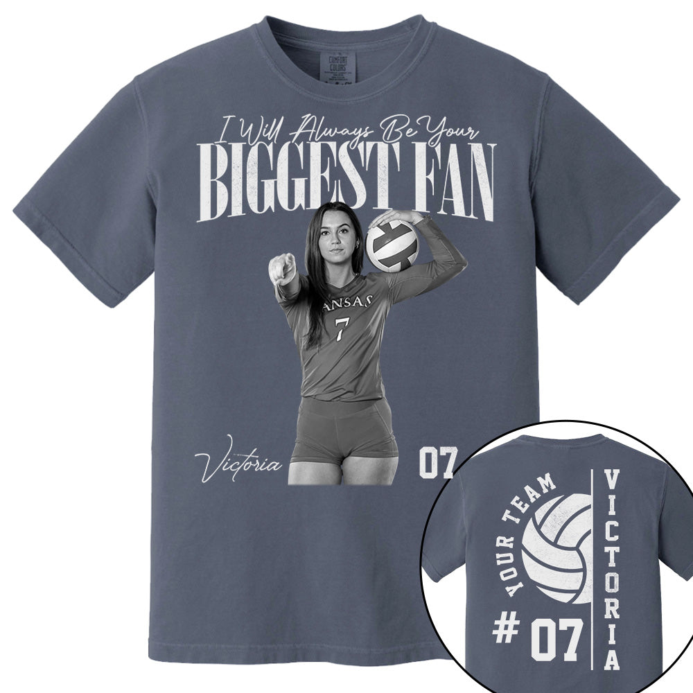 Personalized Volleyball Mom Shirt - Washed Tee Retro Bootleg Shirt For Volleyball Players T1807
