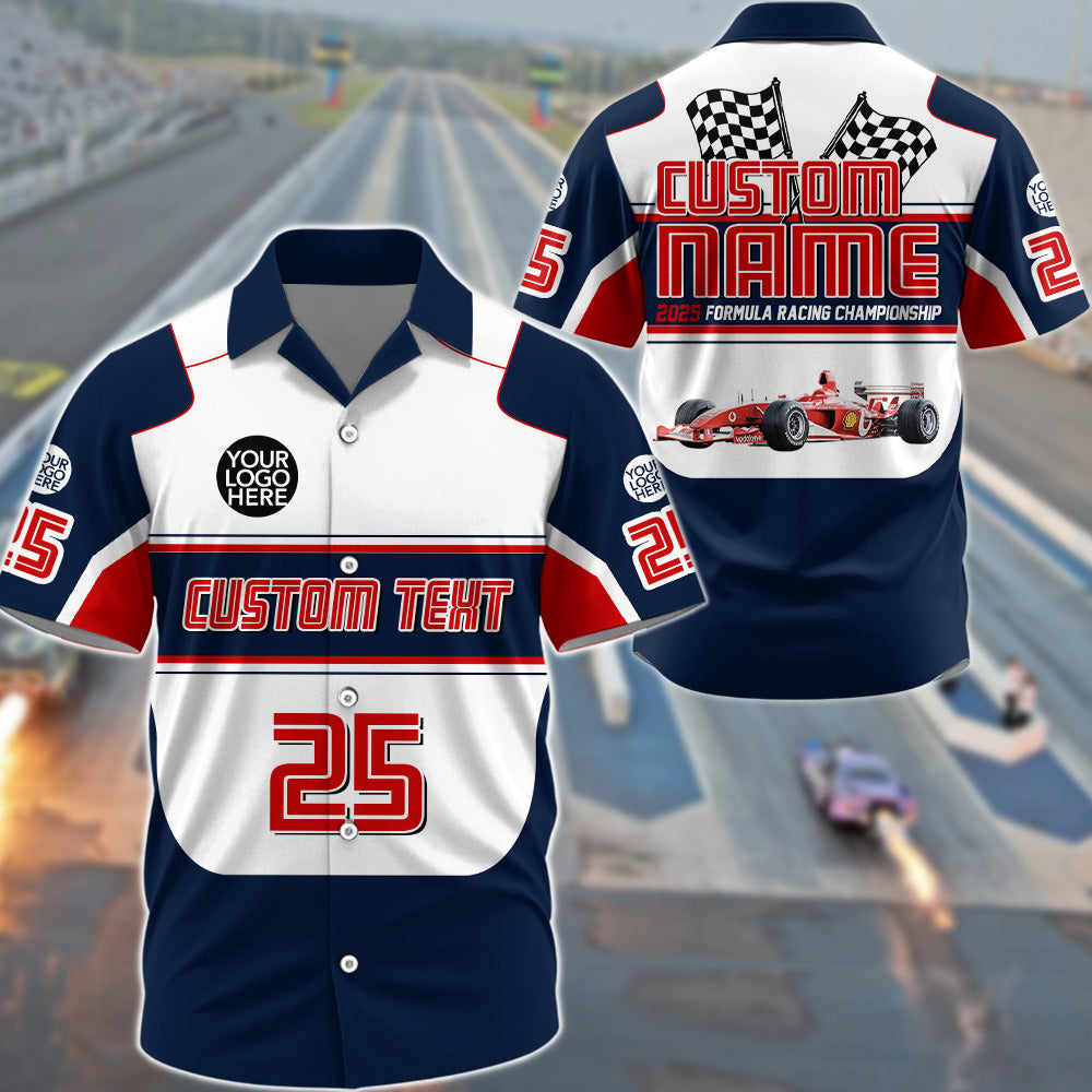 Personalized Racing Shirt - Custom Photo Racing Car Shirt A2110